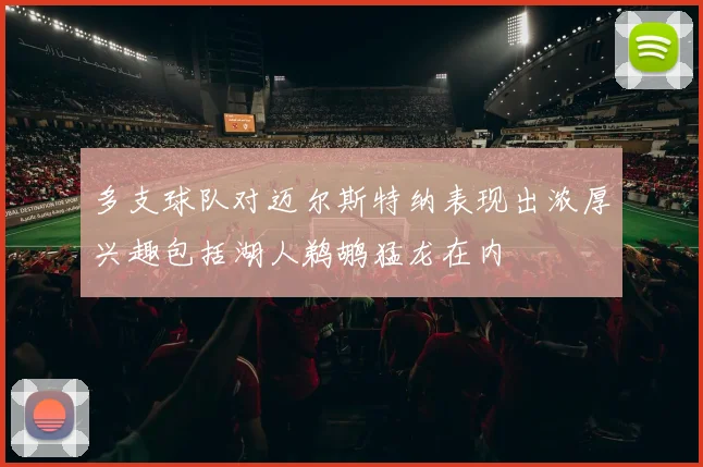 多支球队对迈尔斯特纳表现出浓厚兴趣包括湖人鹈鹕猛龙在内